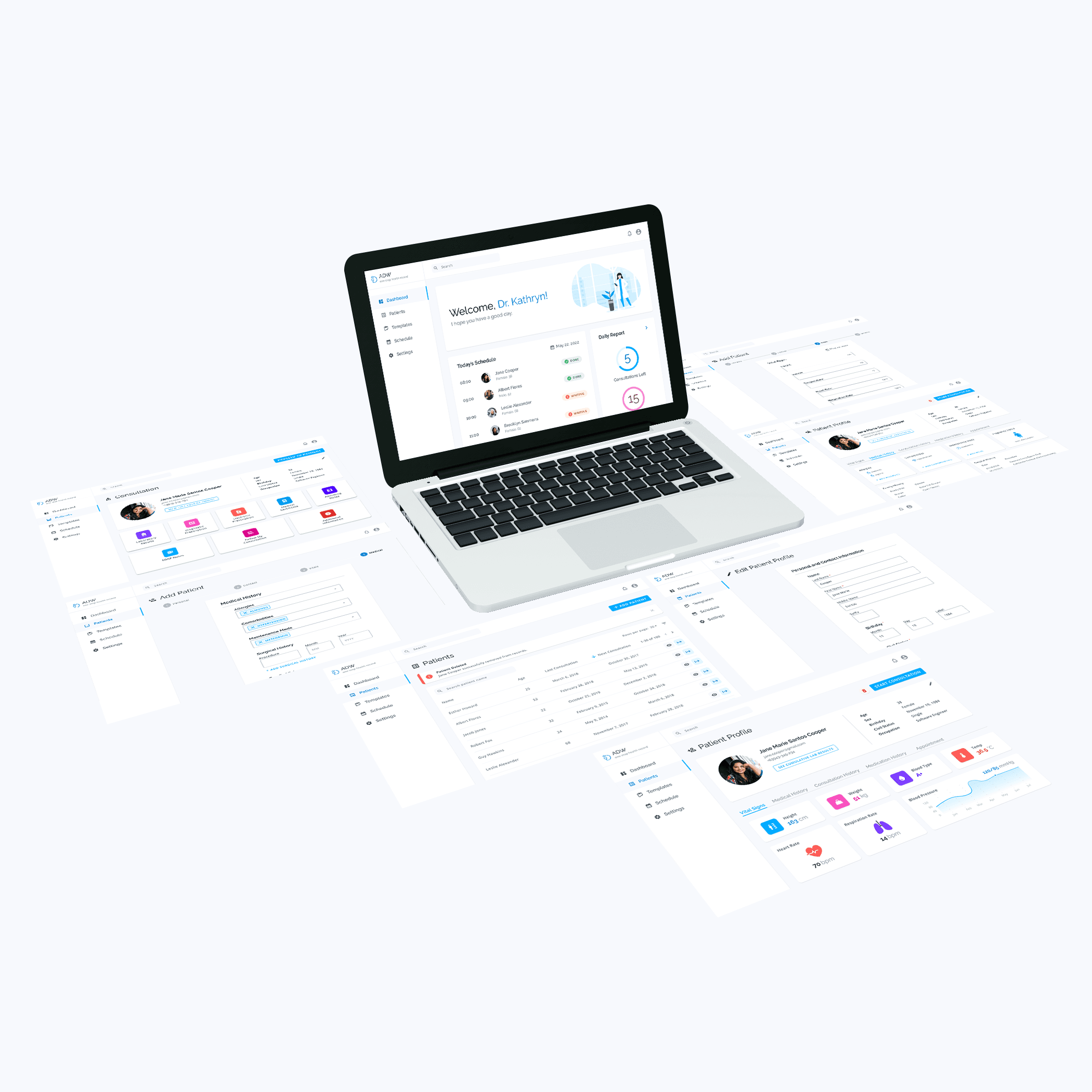 This shows an image showcasing the dashboard page of ADW.