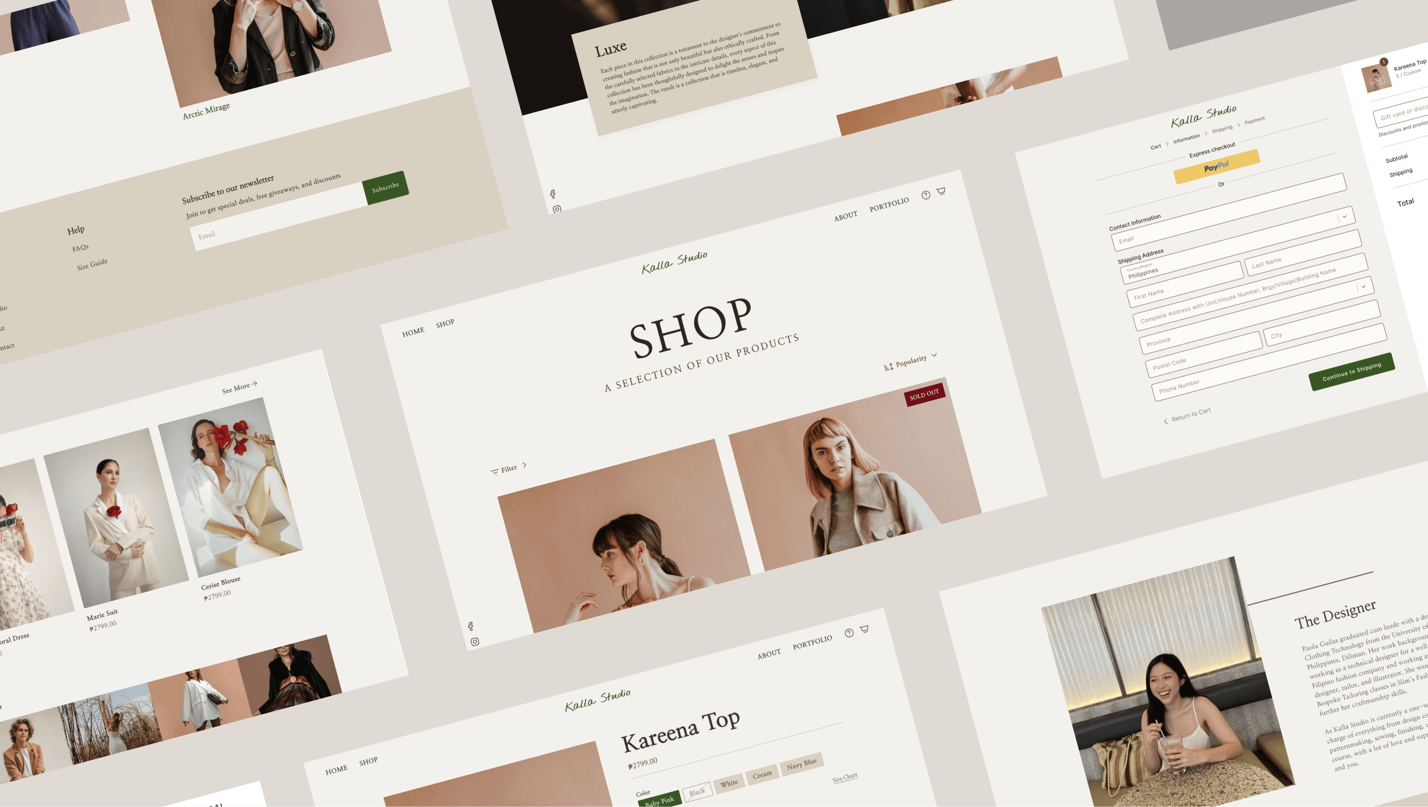 This shows an image showcasing pages from the high fidelity prototype.